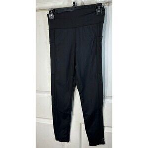 Anne Cole Leggings Wms Large Black Athletic Leisure Yoga Walking Biking Hiking